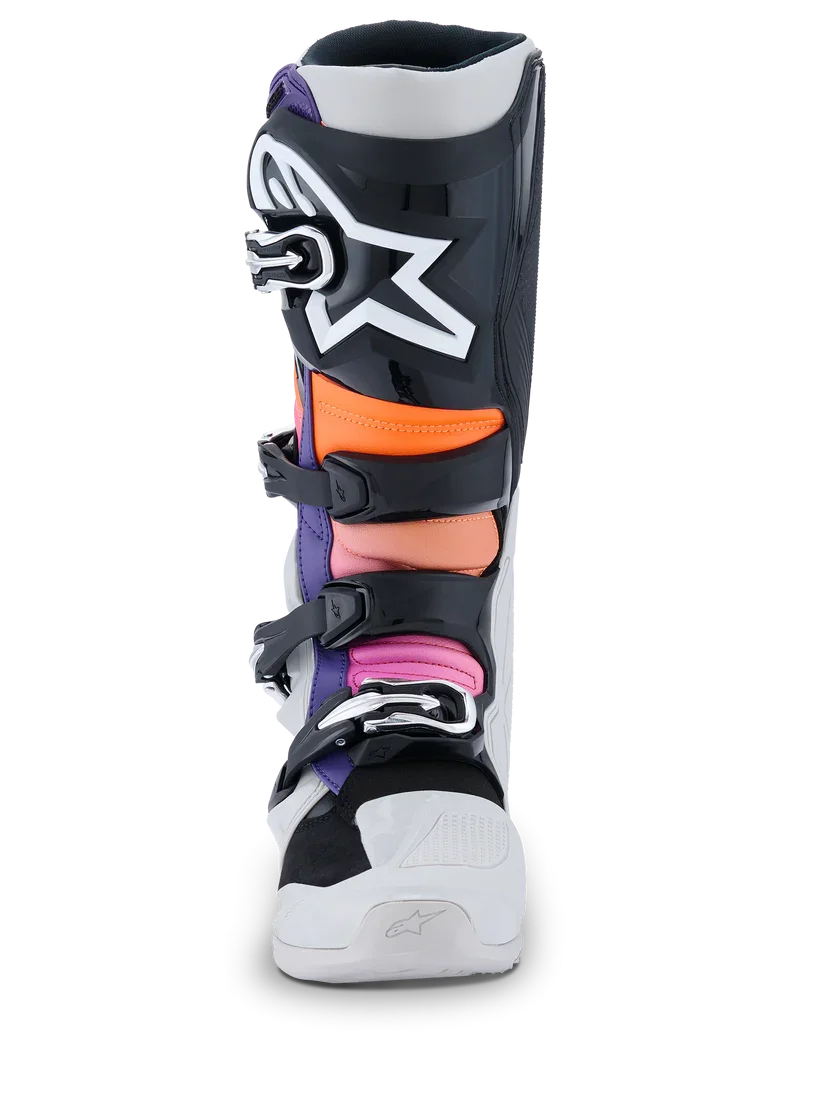 Bota Alpinestars Tech 7 2025 Preto/Cinza/Laranja/Magenta